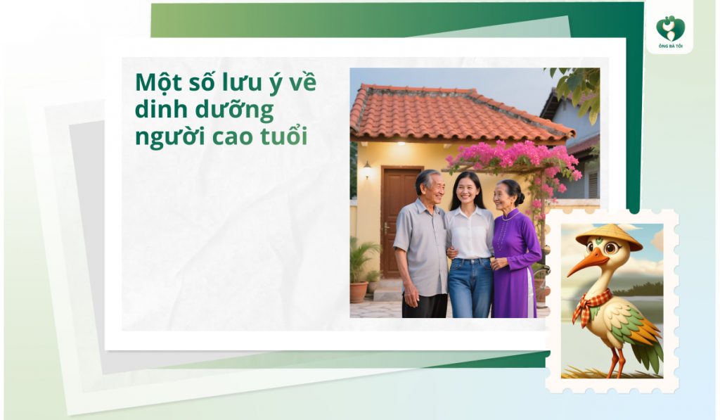 Một số lưu ý về dinh dưỡng người cao tuổi