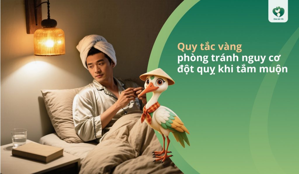 Quy tắc vàng phòng tránh nguy cơ đột quỵ khi tắm muộn