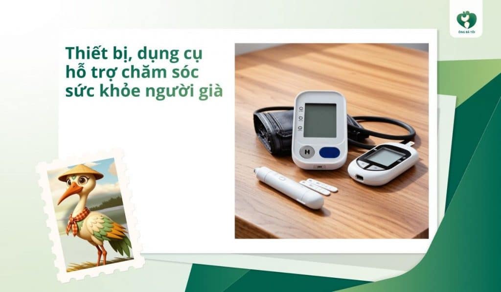 Thiết bị, dụng cụ hỗ trợ chăm sóc sức khỏe người già