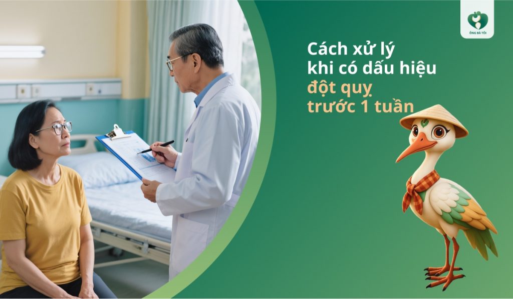 Cách xử lý khi có dấu hiệu đột quỵ trước 1 tuần