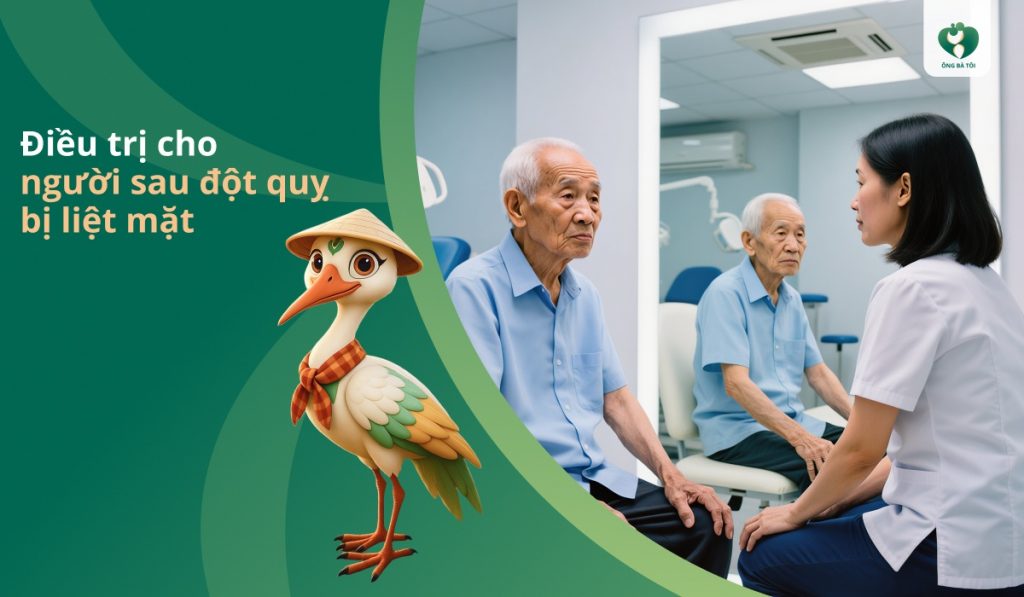 Điều trị cho người sau đột quỵ bị liệt mặt