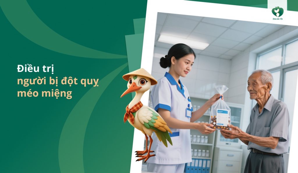 Điều trị người bị đột quỵ méo miệng