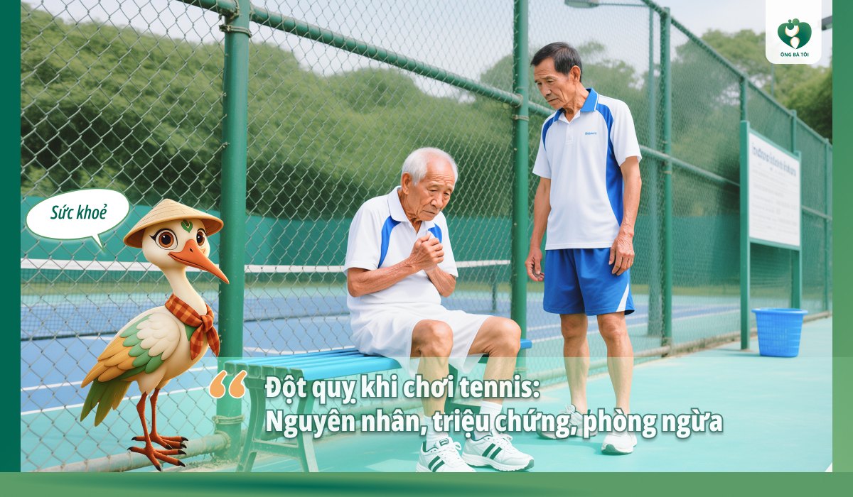 Đột quỵ khi chơi tennis