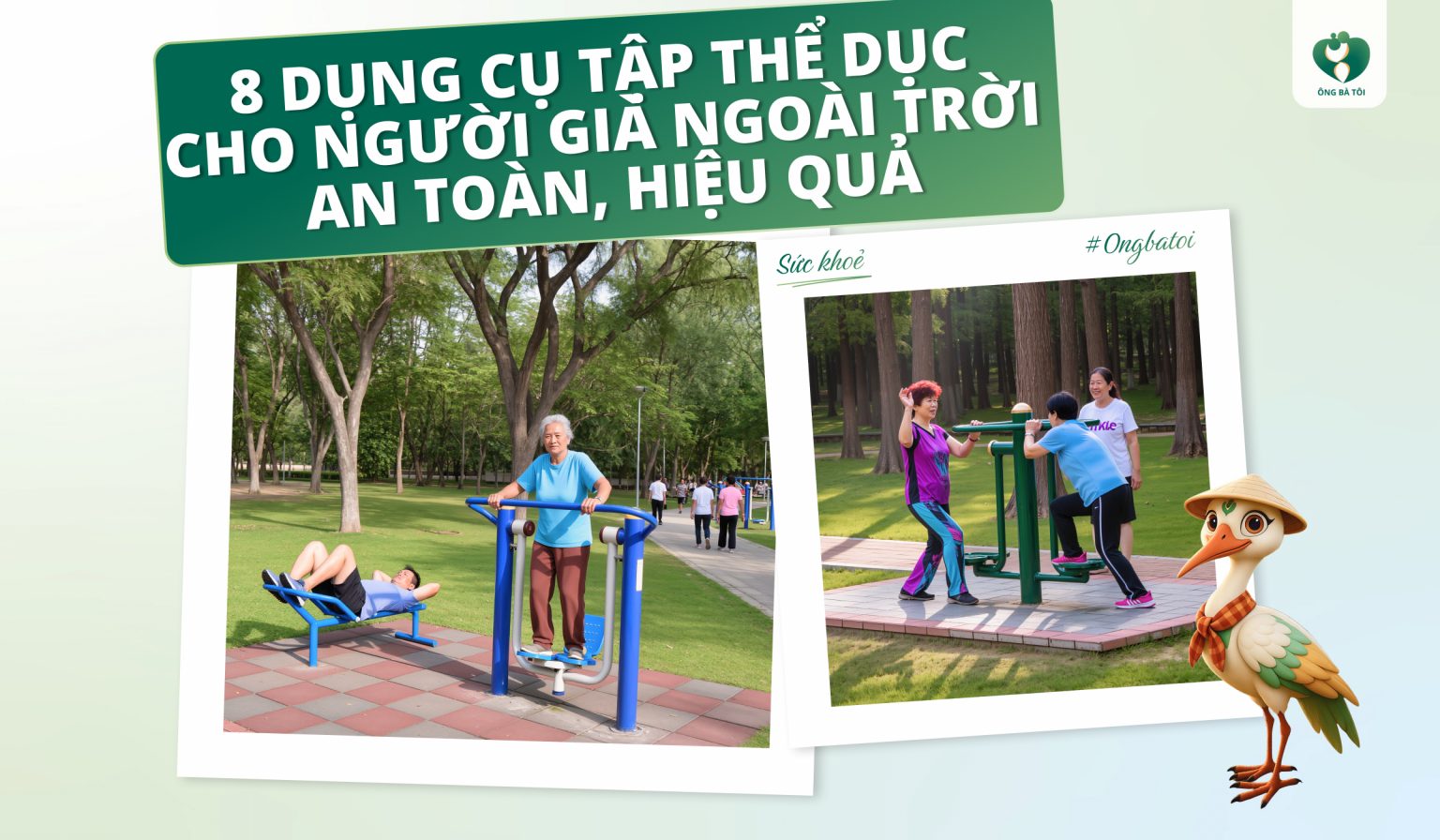 Dụng cụ tập thể dục cho người già ngoài trời