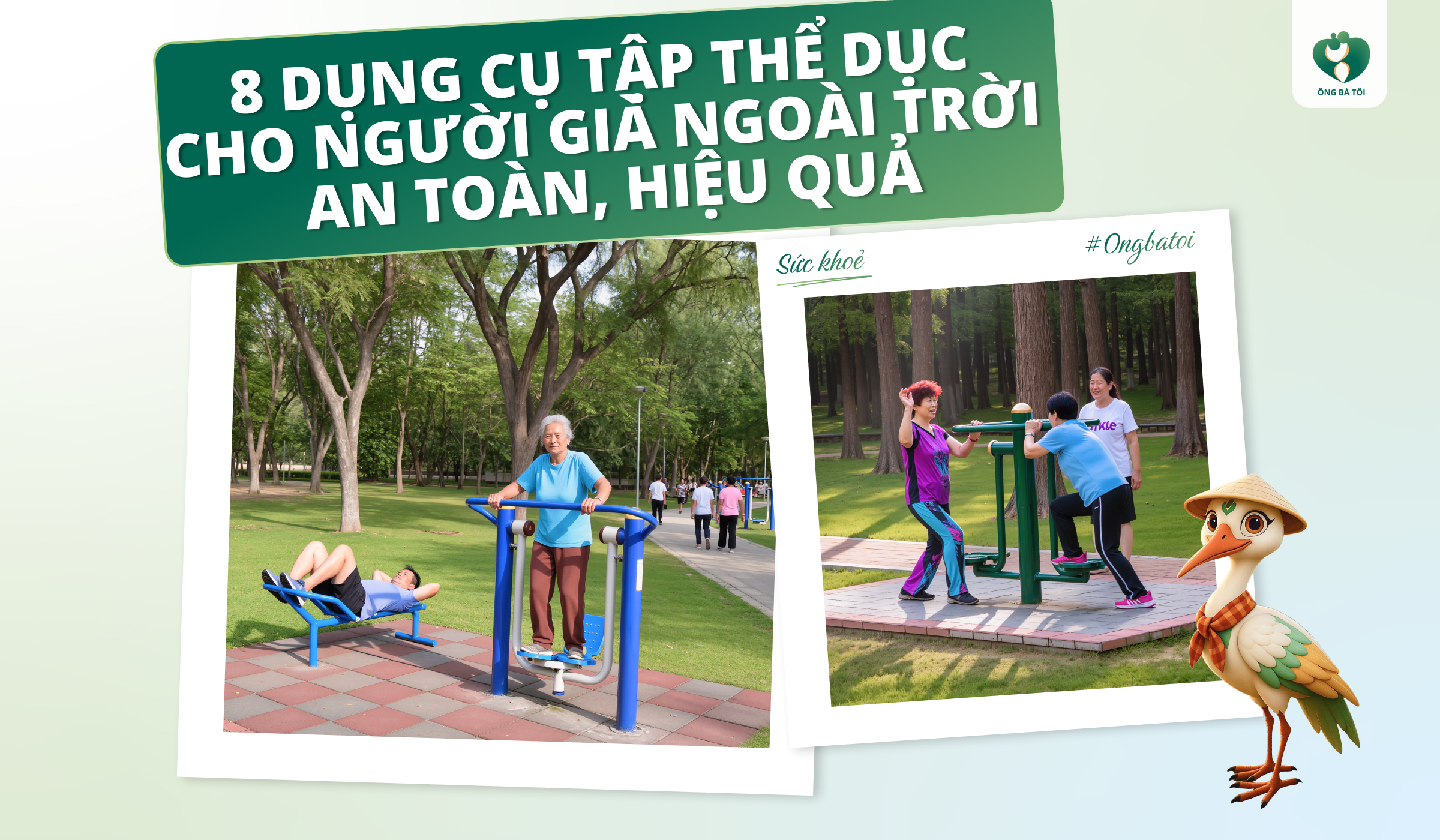 Dụng cụ tập thể dục cho người già ngoài trời