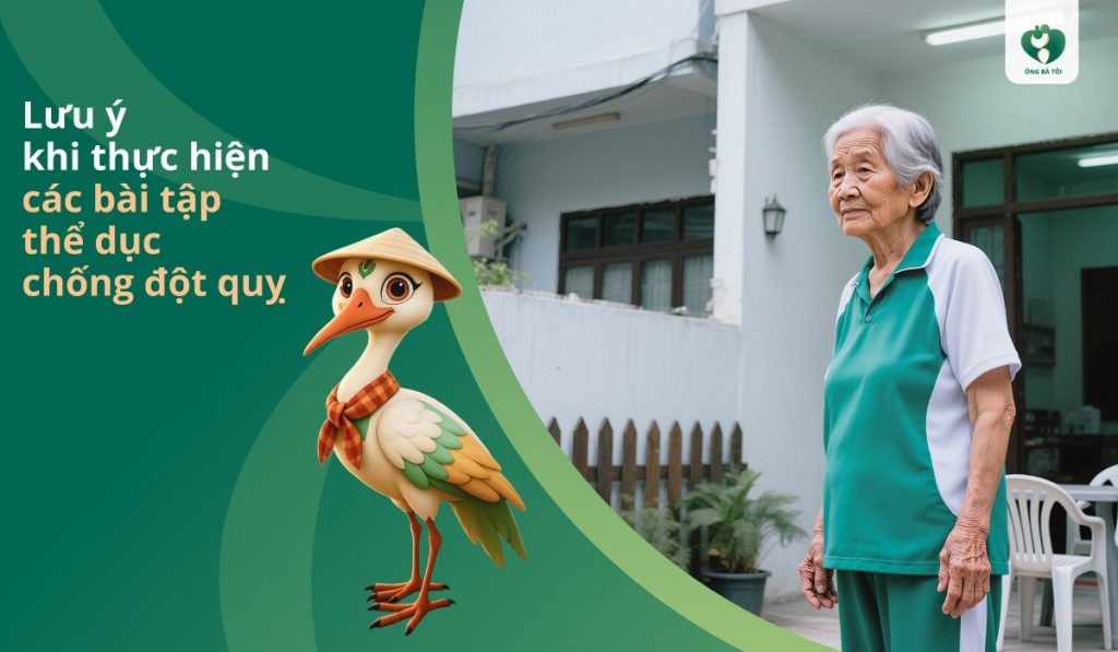 Lưu ý khi thực hiện các bài tập thể dục chống đột quỵ