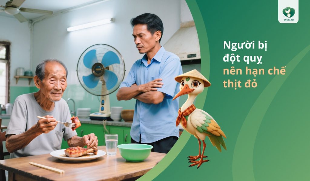 Người bị đột quỵ nên hạn chế thịt đỏ