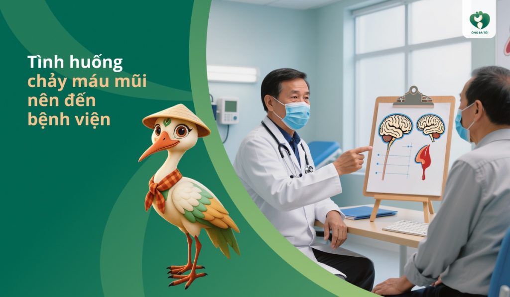 Tình huống chảy máu mũi nên đến bệnh viện