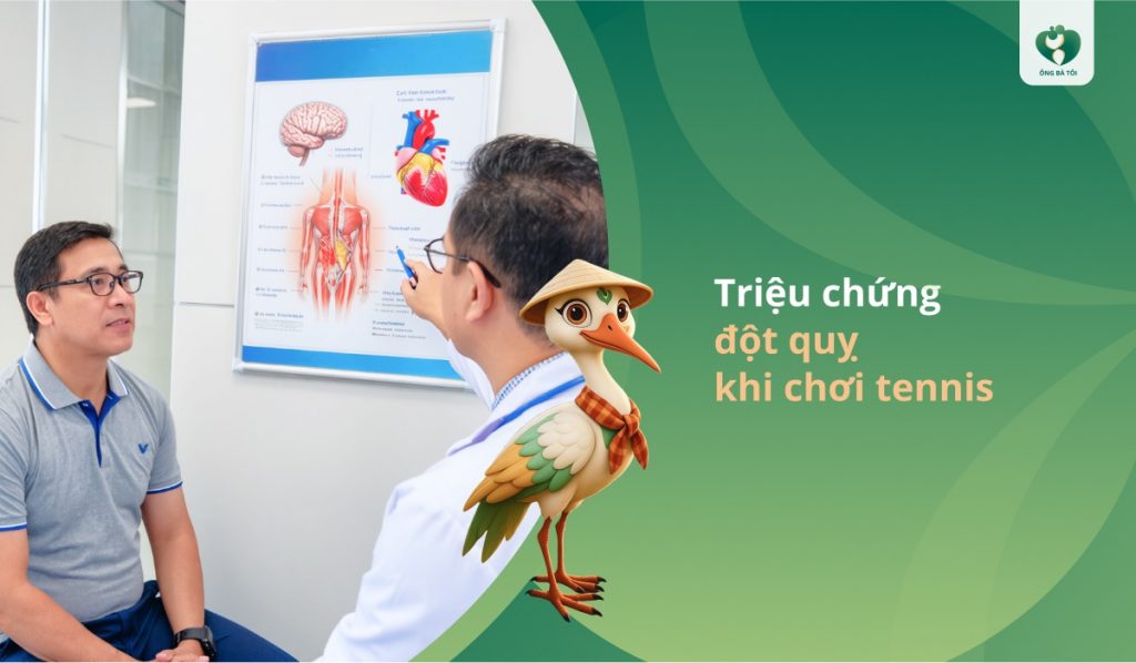 Triệu chứng đột quỵ khi chơi tennis